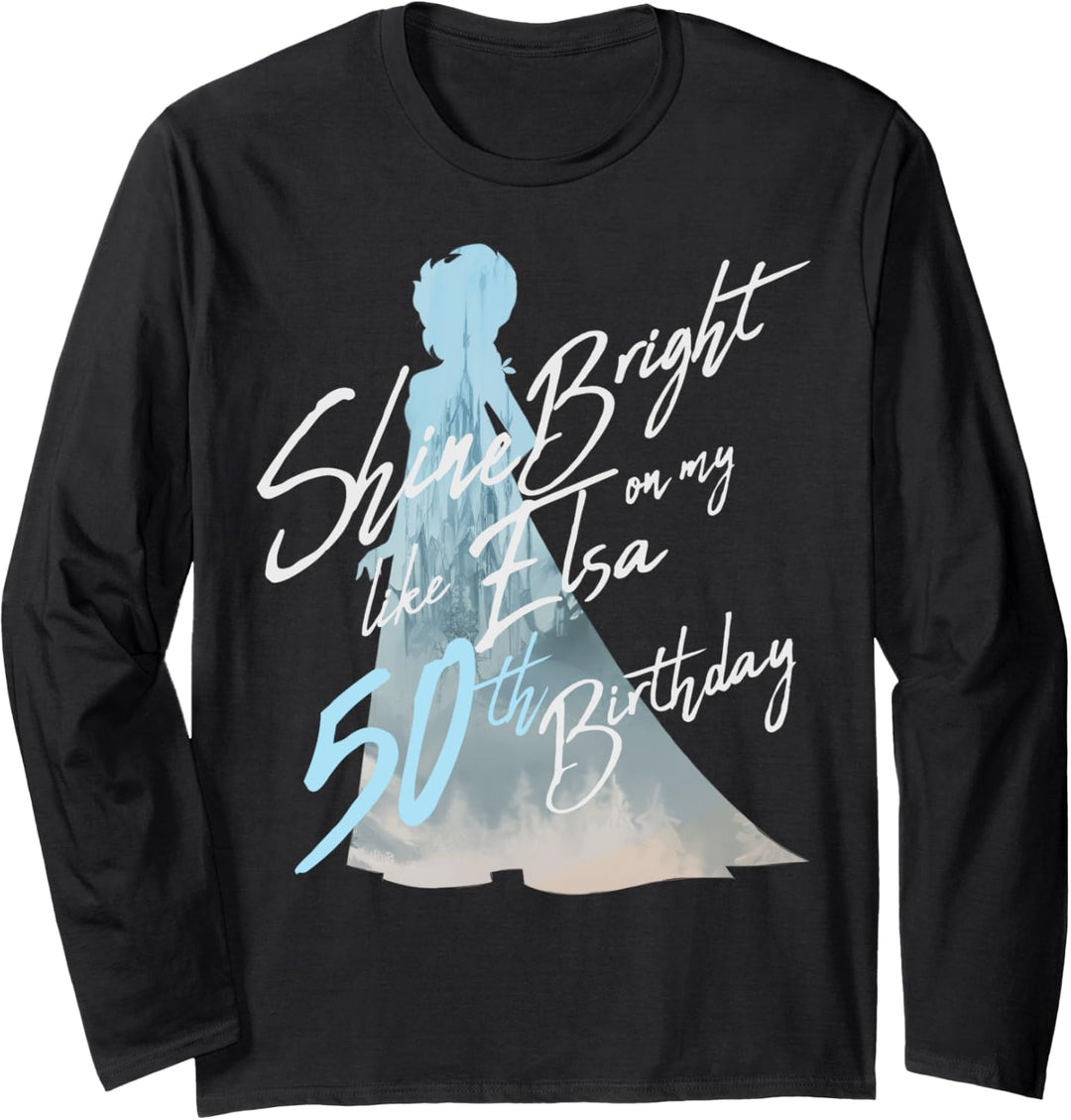 Disney Frozen Elsa Shine Bright On My 50th Birthday Langarmshirt