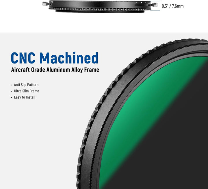 NEEWER 2 in 1 46mm Variable ND Filter ND2-ND32&CPL (Zirkular Polfilter) No X Cross Variabel Graufilt