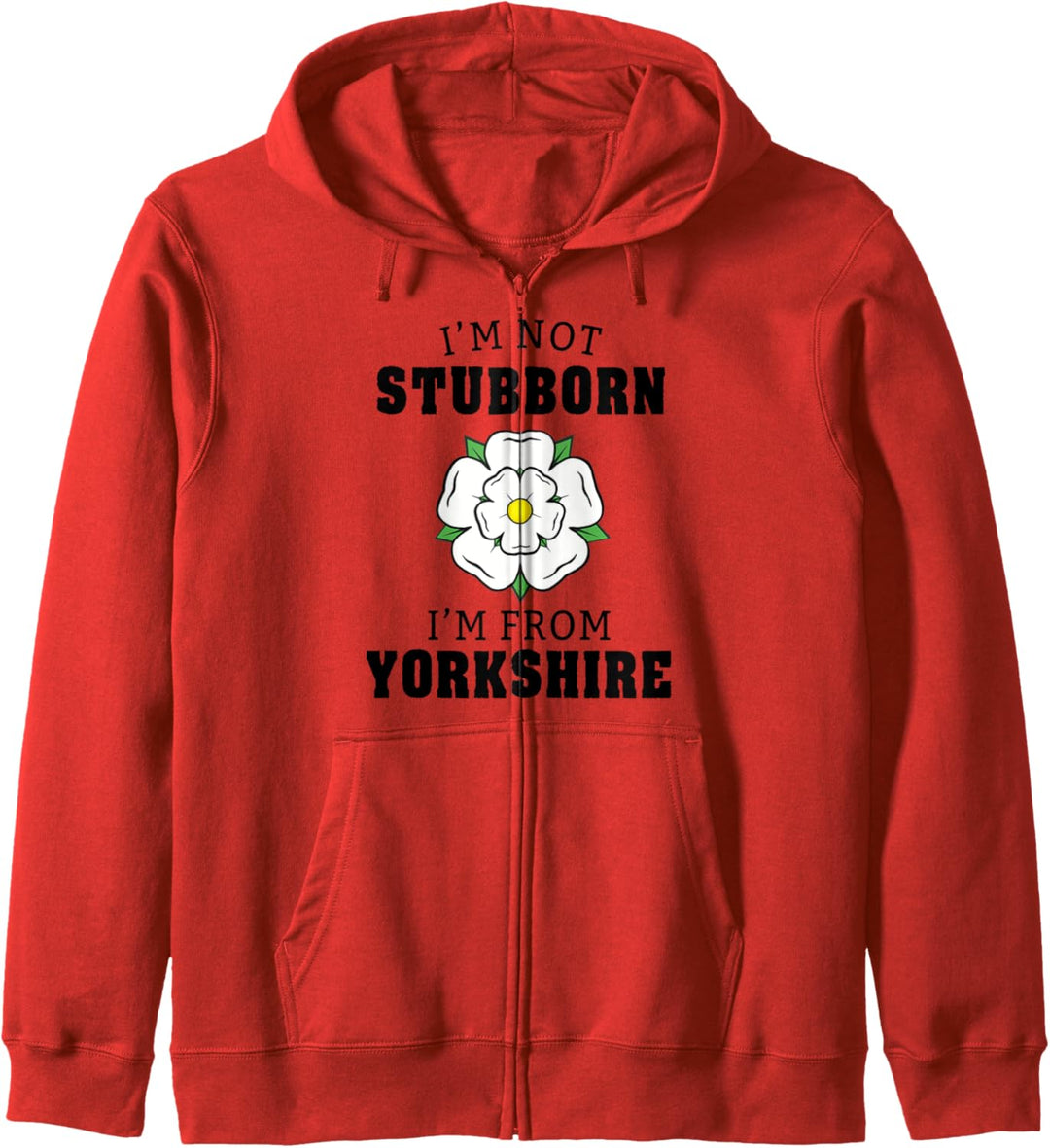 Funny Yorkshire UK England Design With Yorkshire Rose Flag Kapuzenjacke