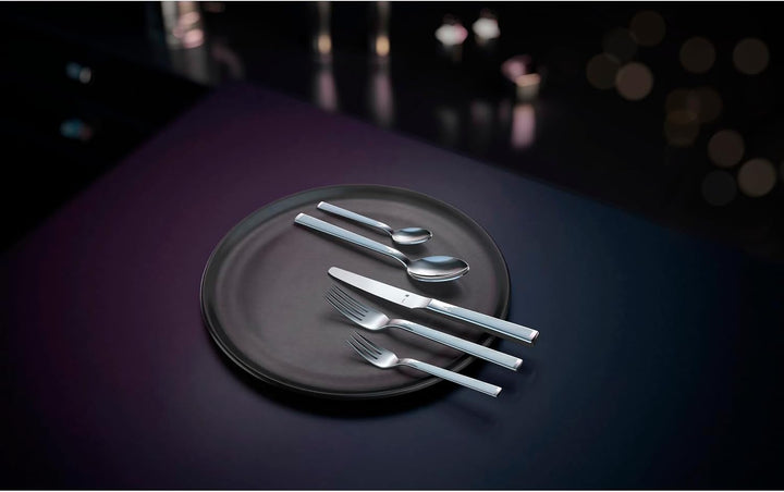 WMF Art Deco Besteck Set 6 Personen, Essbesteck 30 teilig, Hohlheftmesser, Cromargan protect Besteck