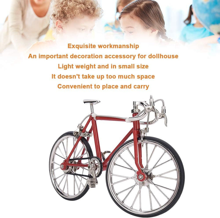 1:12 Mini Puppenhaus Fahrrad realistische Legierung Miniatur Fahrrad Fahrzeugmodell Spielzeug Puppen