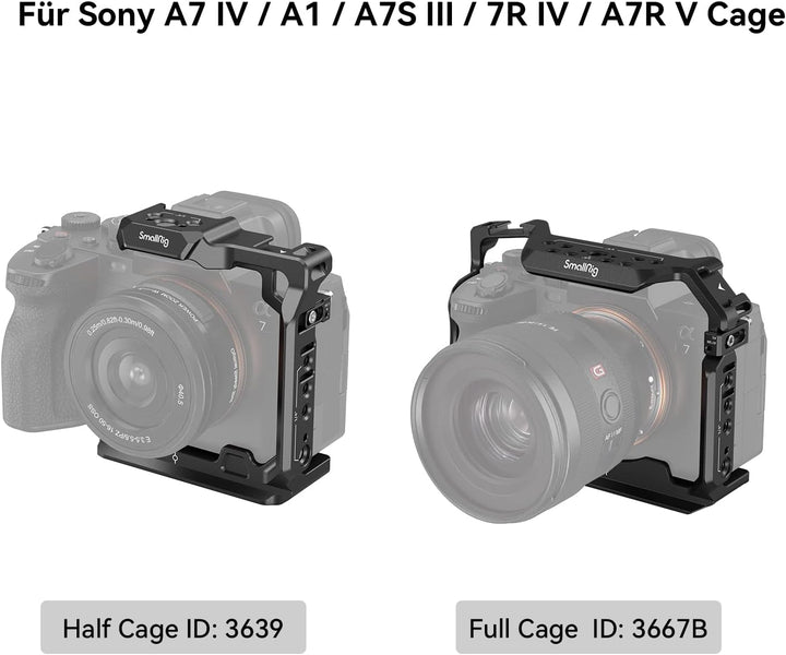 SMALLRIG A7 IV A1 A7S III Half Cage Camera Halbkäfig für Sony Alpha 7 IV/Alpha 7S III/Alpha 1/Alpha