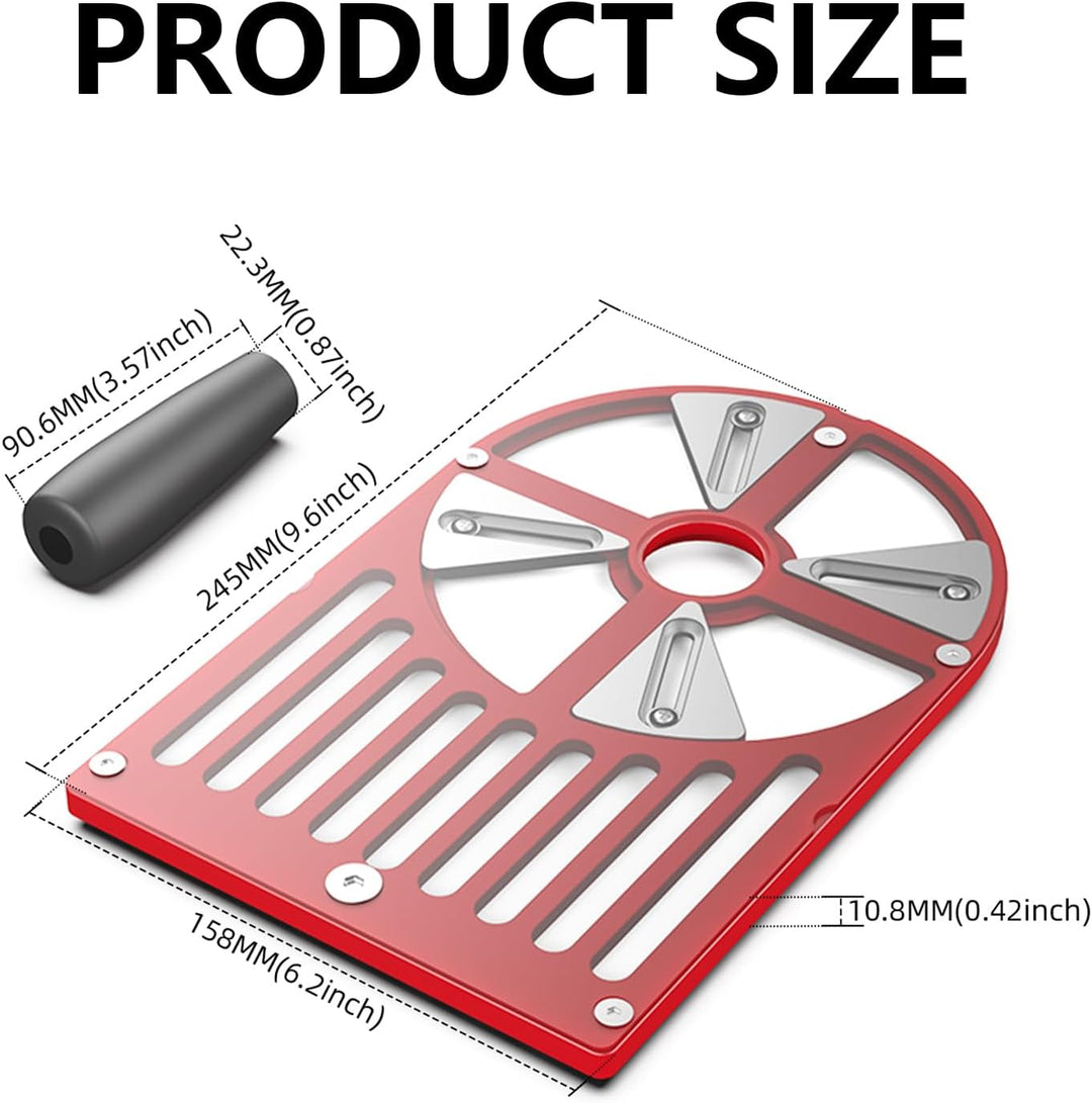 Oberfräse Grundplatte, 2-In-1Aluminiumlegierung Kantenfräse Grundplatte, Holztrimmer Basis für 65mm