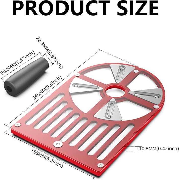 Oberfräse Grundplatte, 2-In-1Aluminiumlegierung Kantenfräse Grundplatte, Holztrimmer Basis für 65mm