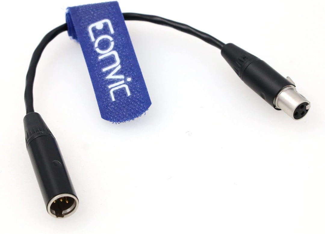 Eonvic TA3F Mini XLR 4Pin TA4M auf Mini 3Pin XLR TA3F Buchse Mikrofon Adapterkabel für AKG Bodypack