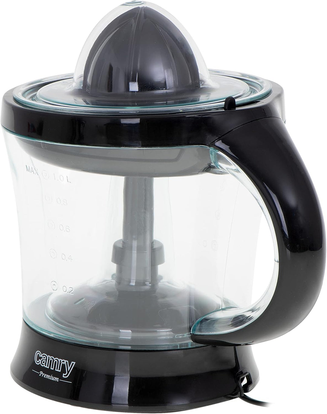 Camry CR4008 Elektrische Zitruspresse, Orange, 1000 ml, 2-Wege-Drehung, staubdicht, 40 W, CR 4008