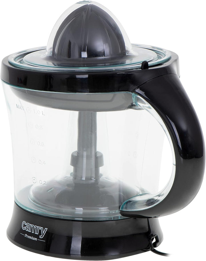 Camry CR4008 Elektrische Zitruspresse, Orange, 1000 ml, 2-Wege-Drehung, staubdicht, 40 W, CR 4008