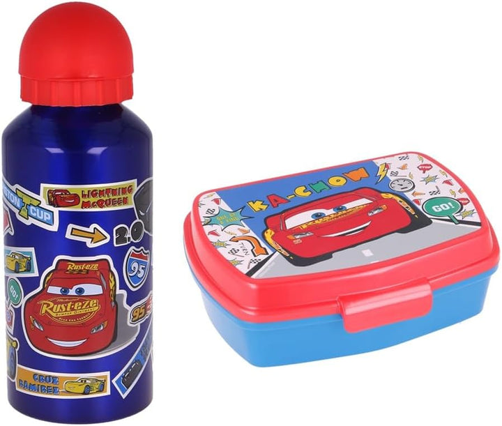 Familando Disney Cars Schulranzen-Set 8tlg. mit Sporttasche Federmappe Ranzen 1. Klasse BLAU
