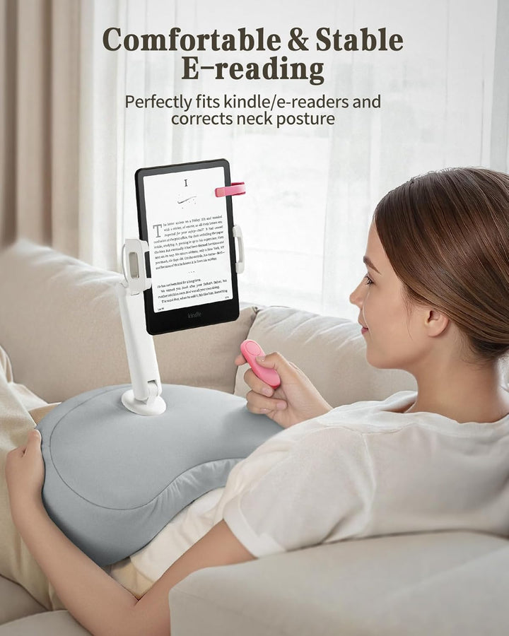 SAIJI Tablet Kissen Halter, 360° Verstellbarer ipad Halterung Bett mit flexiblem doppelachsigem Arm,