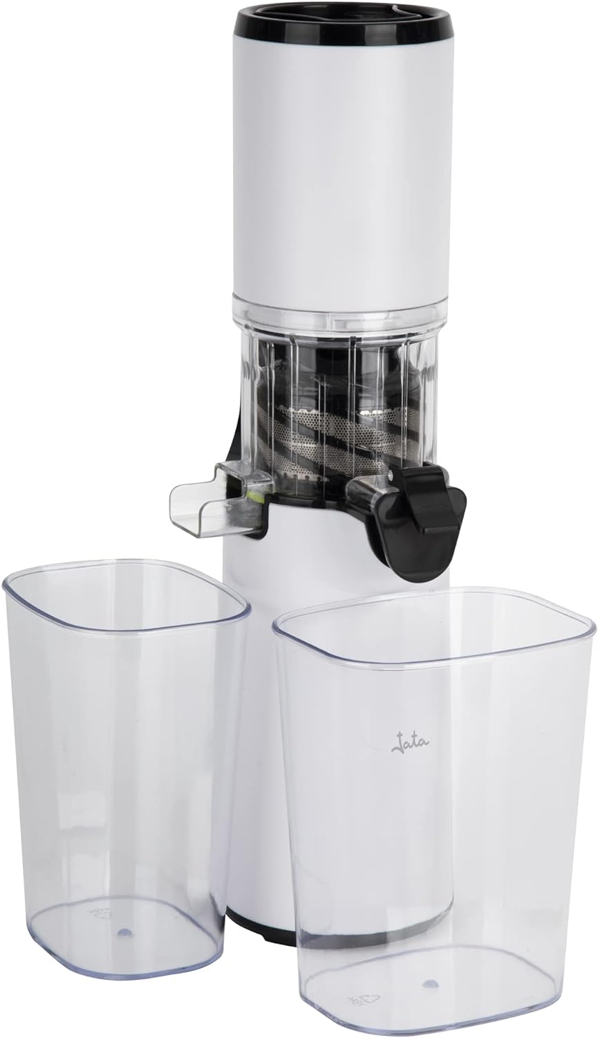 Jata JELI1201 Entsafter für Gemüse und Obst, langsame Entnahme, 60 U/min, 130 W, auslaufsicher, leis