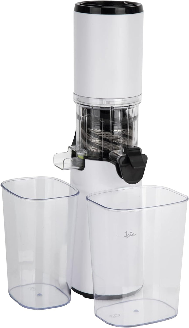 Jata JELI1201 Entsafter für Gemüse und Obst, langsame Entnahme, 60 U/min, 130 W, auslaufsicher, leis