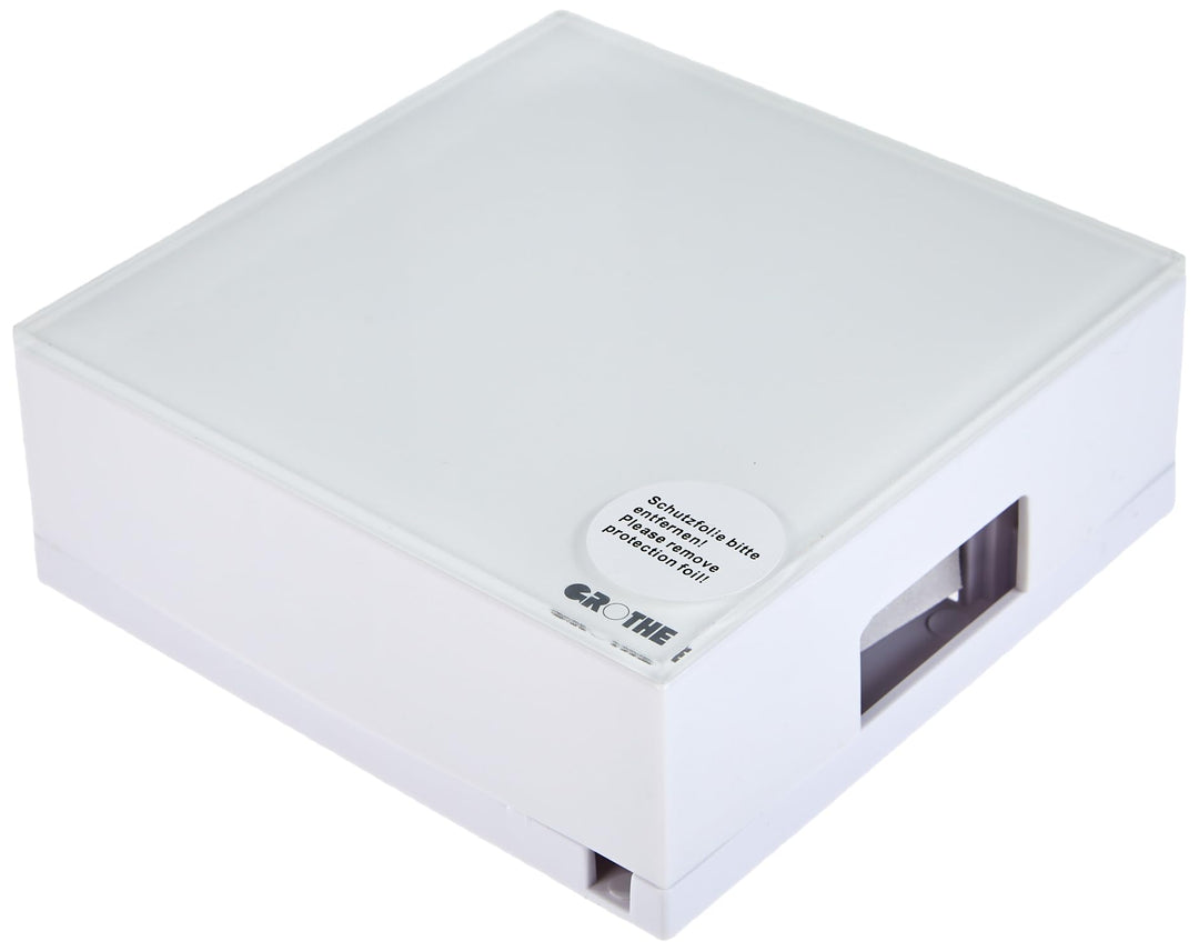 UNITEC Zweiklang-Gong Luna, Glasplatte, fest verdrahtet, 83dB, 8 bis 12 V Wechselstrom oder 9V-Block