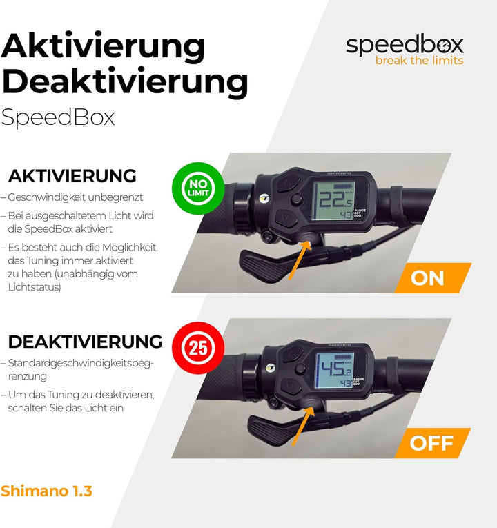 SPEEDBOX 1.3 für Shimano EP8 + E-Tube Port Di2 + Satellite System kompatibel E-Bike Tuning Chip