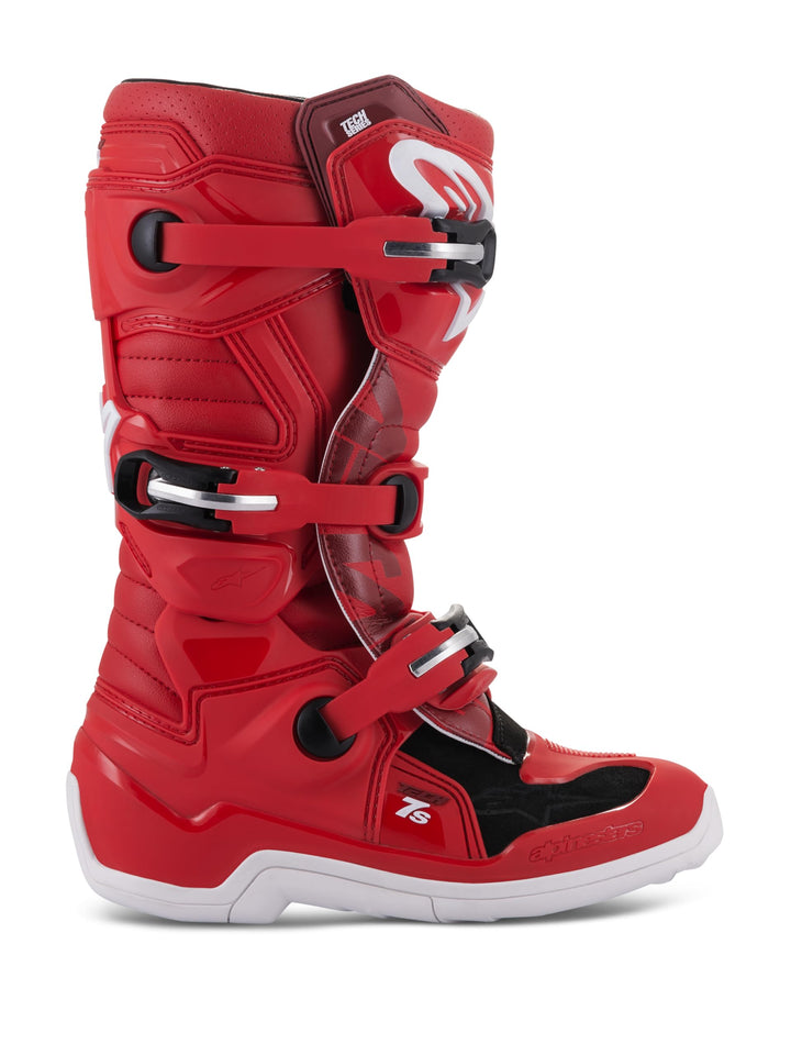 Alpinestars Youth Tech 7s Boots Herren Youth Tech 7S Stiefel 32.5 EU Rot Ausflug Einfarbig Getaway S