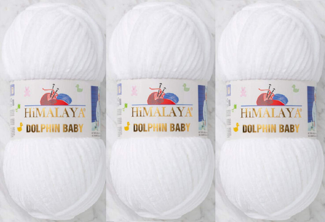 3 Knäuel Himalaya Delphin Baby Garn 395 Yards 3x100g Super Bulky Baby Blanket Garn (80301), 80301
