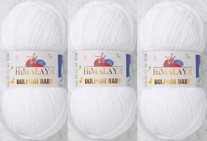 3 Knäuel Himalaya Delphin Baby Garn 395 Yards 3x100g Super Bulky Baby Blanket Garn (80301), 80301