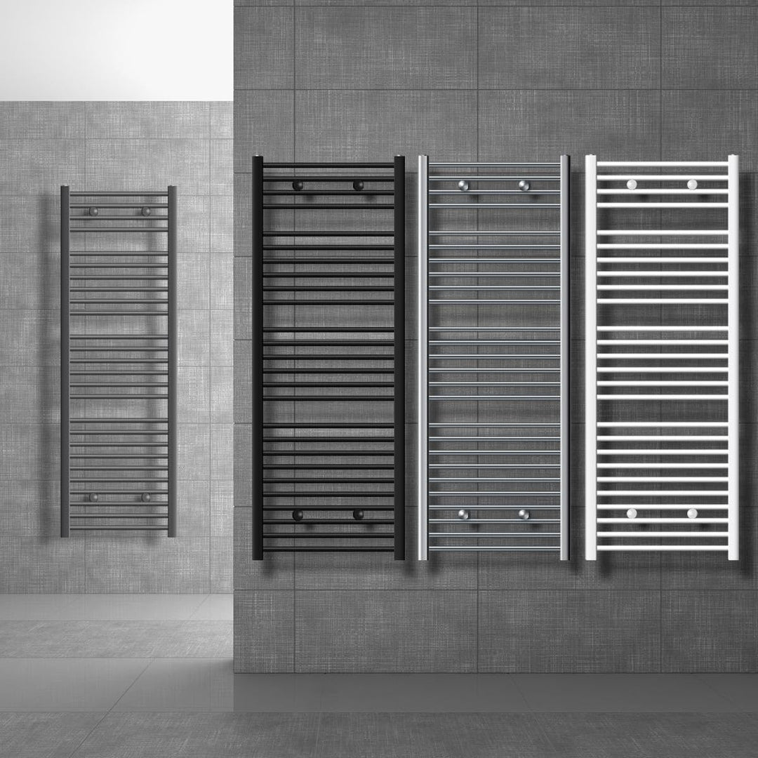 LuxeBath Badheizkörper Elektrisch mit Heizstab 1200W - 500 x 1500 mm - Weiss - gerade mit Seitenansc