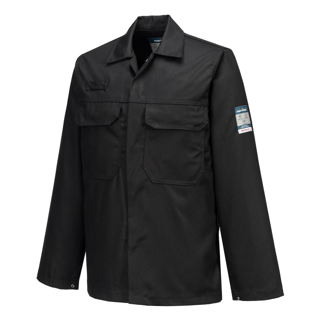 Portwest BIZ2 Herren Flammenresistente Bizweld FR Arbeitsjacke Schwarz, M M Schwarz, M Schwarz