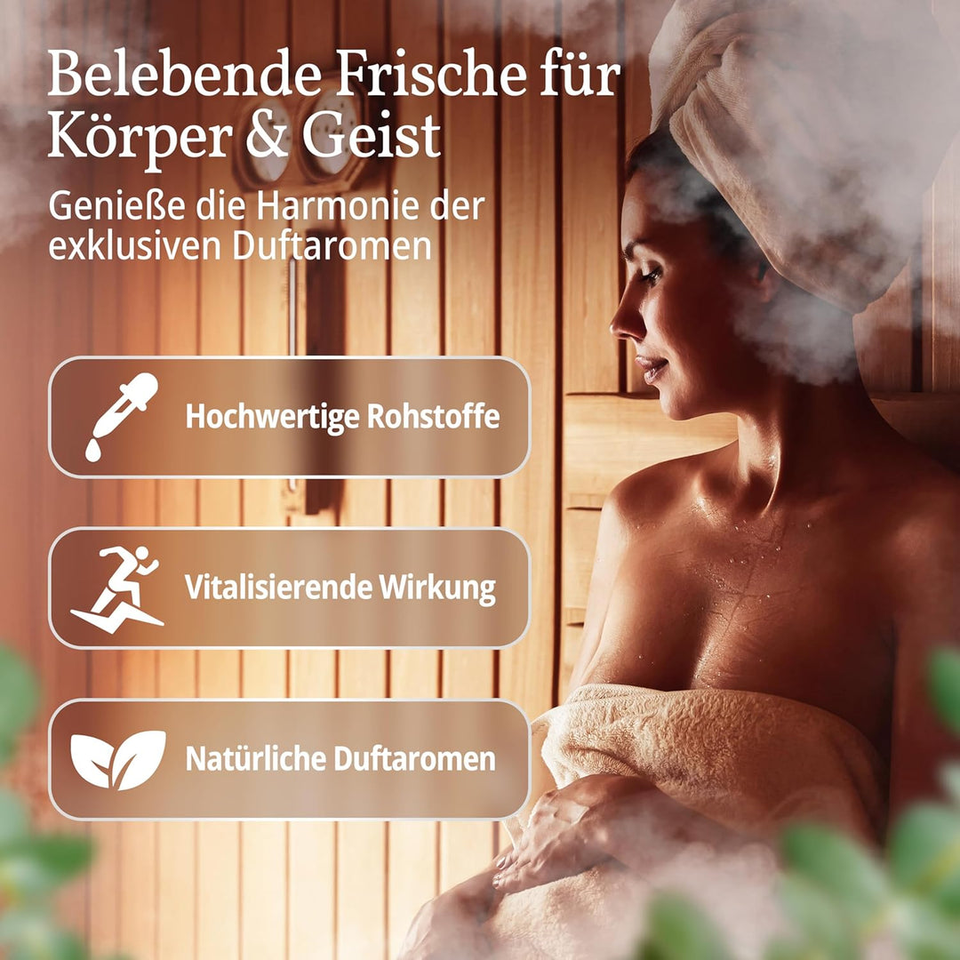 Saunaaufguss Fichtennadel, 100ml, Sauna Aufgussmittel, sehr ergiebig, für bis zu 100 Aufgüsse, Sauna