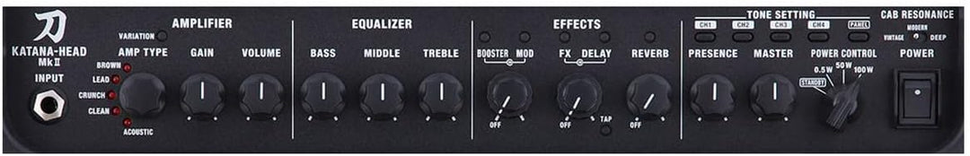 BOSS Katana MKII Head Gitarrenverstärker, tragbarer 100 Watt Gitarrenverstärker-Head mit leistungsst