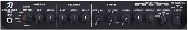 BOSS Katana MKII Head Gitarrenverstärker, tragbarer 100 Watt Gitarrenverstärker-Head mit leistungsst