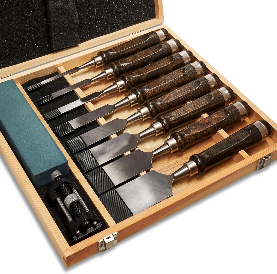 Hohlbeitel Stechbeitel Meissel Set, 8 stück Stechbeitelsatz Holzschnitzerei Hand Meissel Werkzeug Ho