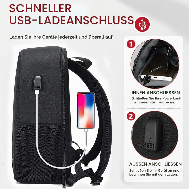 Cwatcun Kamerarucksack Camera Backpack Professioneller für spiegellose DSLR/SLR-Kamera, wasserdicht,