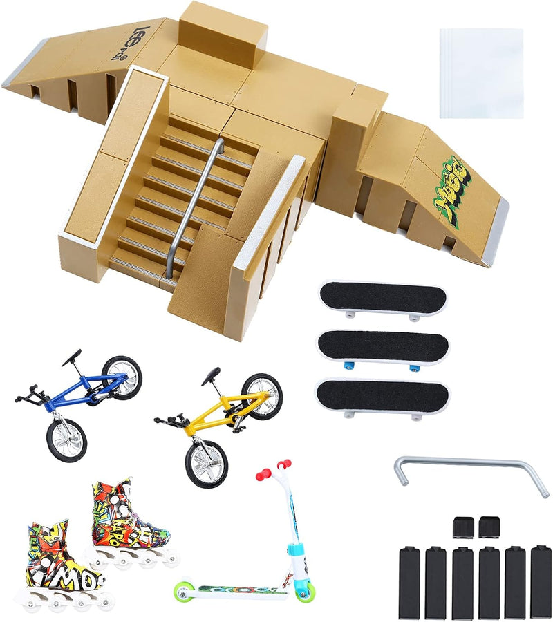 Skate Park Kit Rampenteile für Tech Deck Fingerboard 3 Mini Finger Skateboard 2 Fingerbike Griffbret