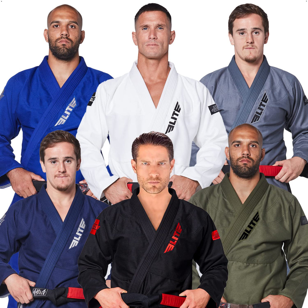 Elite Sports BJJ GI für Herren IBJJF Kimono BJJ Jiujitsu GIS W/sanforisierter Stoff &amp; Gürtel (Siehe