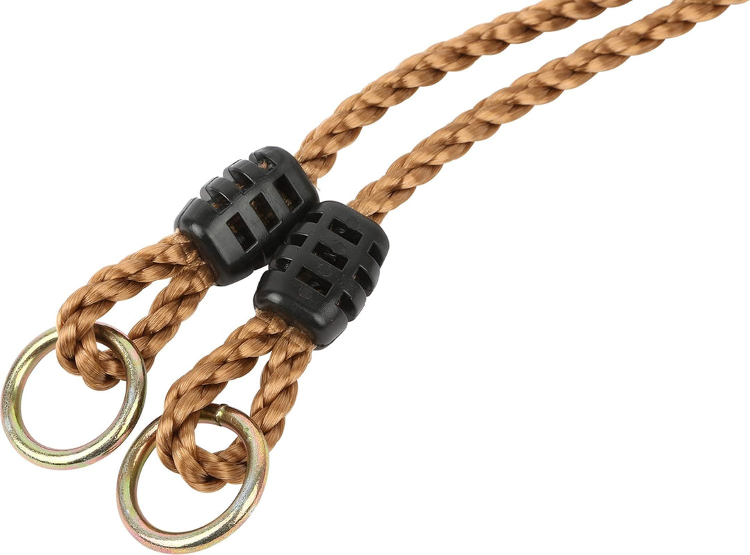 Small Foot Turnringe aus Vollholz, Schaukelringe mit längenverstellbaren Seilen, für Kinder und Erwa