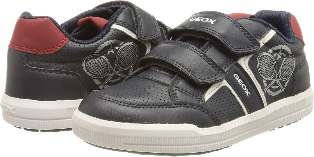 Geox Jungen J Arzach Boy A Sneakers 24 EU Navy Red Light, 24 EU Navy Red Light