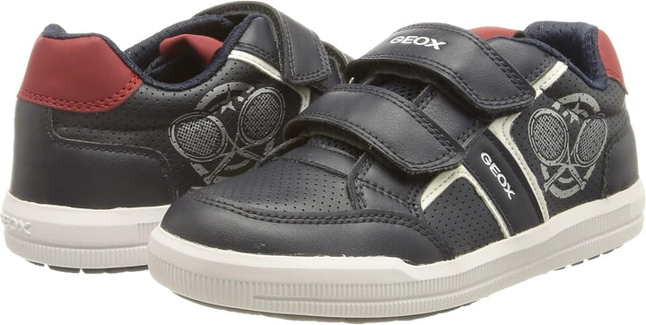 Geox Jungen J Arzach Boy A Sneakers 24 EU Navy Red Light, 24 EU Navy Red Light