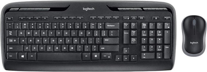 Logitech MK330 Kabelloses Tastatur-Maus-Set, 2.4 GHz Verbindung via Unifying USB-Empfänger, 4 progra