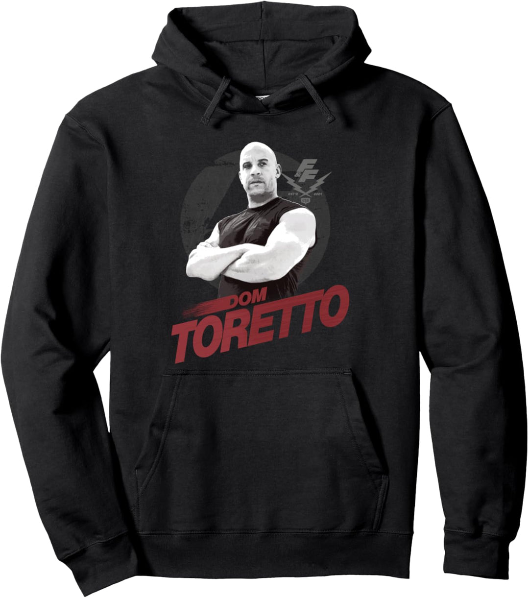 Fast & Furious Dom Toretto Gray Hue Portrait Pullover Hoodie