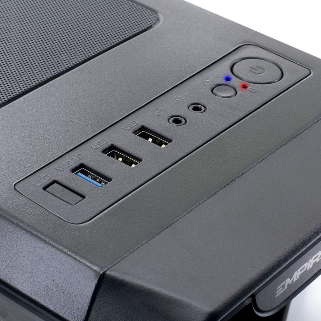 EMPIRE GAMING Warmachine - Gamer-PC-Gehäuse – Mittelgrosser Gehäuseturm ATX - 4 geräuschlose Lüfter