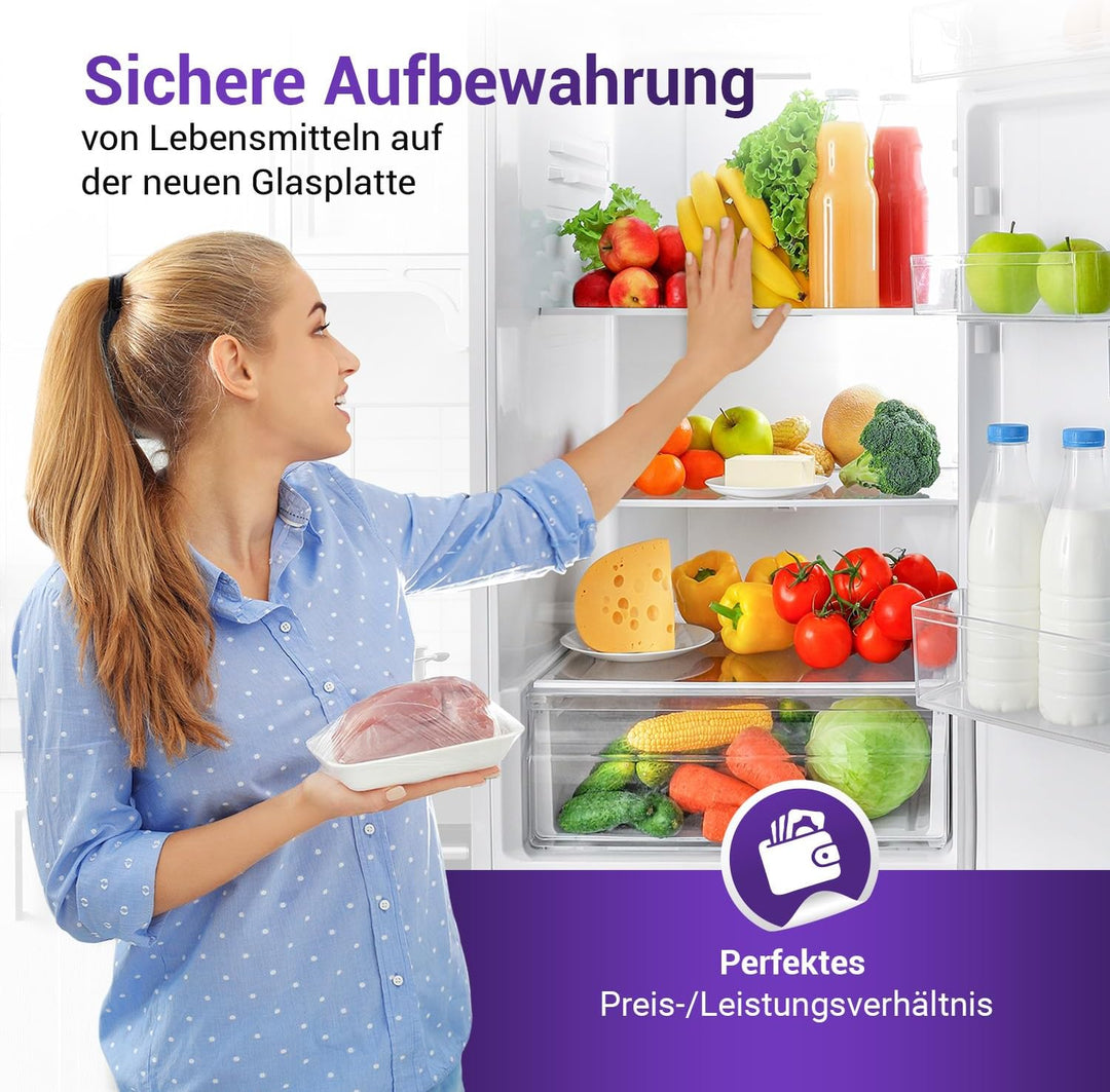 Viоks.pro Kühlschrank Glasplatte Ersatz für Gorenje Kühlschrank Einlegeboden Glas 163336 465 x 300 m