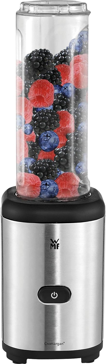 WMF Basic Wasserkaraffe 1,5 liter, Glaskaraffe mit Deckel und Griff 1,5l & Kult X Mix & Go Mini Smoo