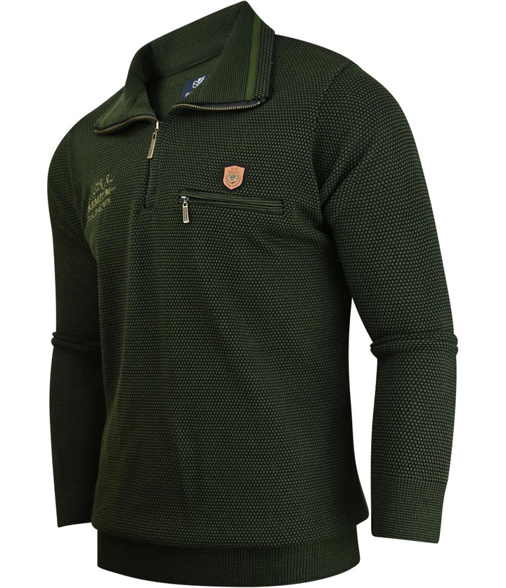 Soltice Herren Langarm Sweatshirt mit Brusttasche, Poloshirts, Winter- Strick- Pullover, gestreift a