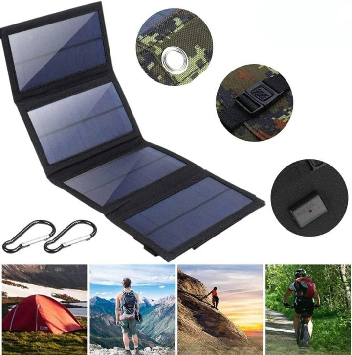 Tyenaza 20W USB Solar Panel, Faltbare tragbare polykristalline Solarzellen -Ladegerät für Out (Schwa