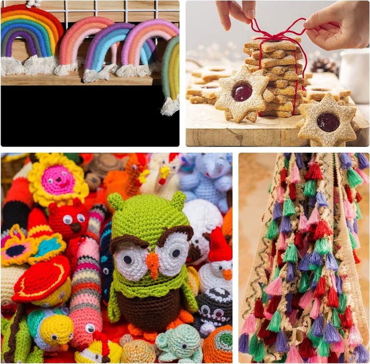 Makramee Garn 3mm x 30M, 18 Stück Baumwollgarn Baumwollkordel Baumwollseil Baumwollschnur Macrame Ga