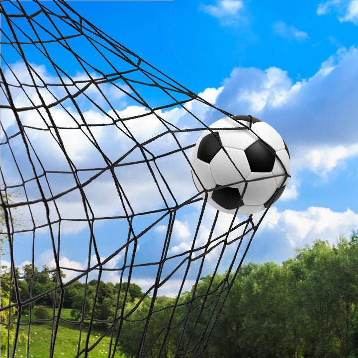 Wiseek Fussball-Rücklaufnetz, schlagfestes Fussball-Absperrnetz, Nylon, für Fussballübungen, Sportne