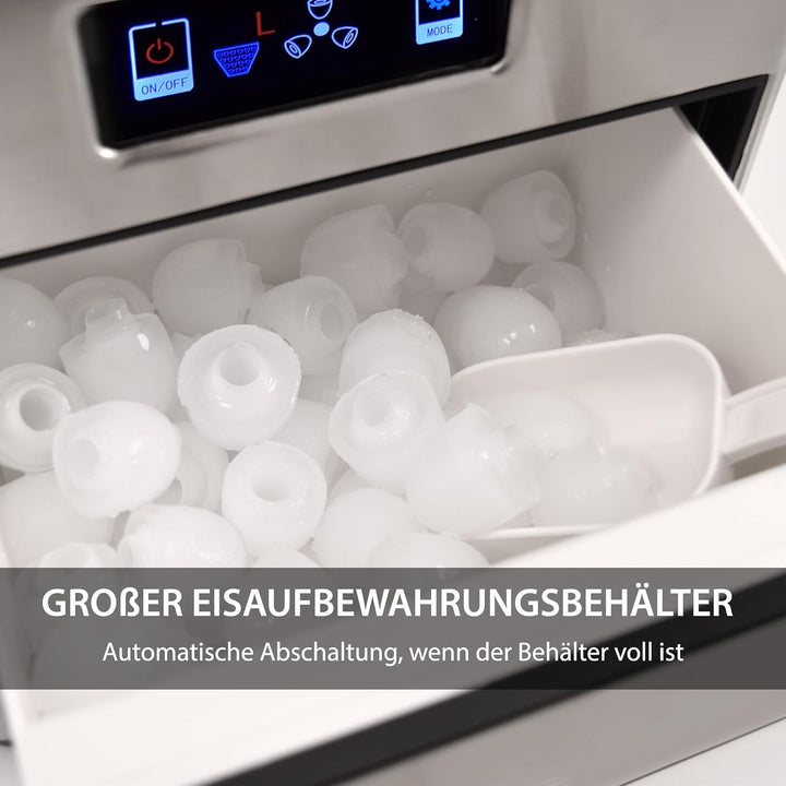 Syntrox Germany GG-175W de Luxe Digitaler Edelstahl Eiswürfelbereiter Eiswürfelmaschine Icemaker