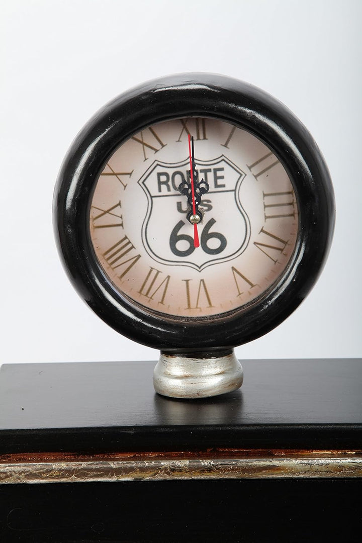 point home Design-Schrank Zapfsäule mit Uhr, Retro, schwarz, 102cm
