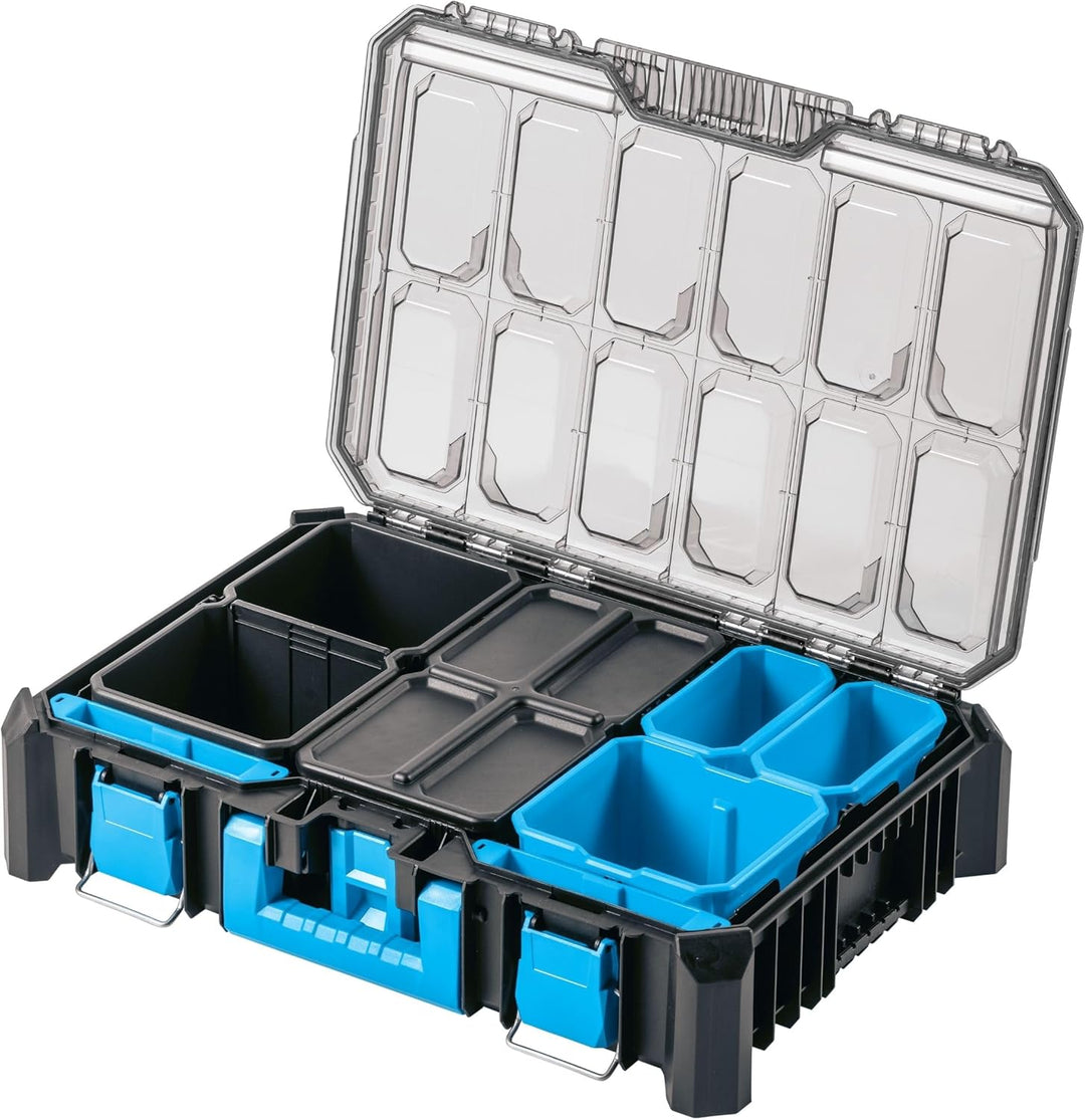 Högert Technik - Hoher Koffer-Organizer HTM, 5 Funktionelle Tassen, Metallscharniere, Resistent Gege