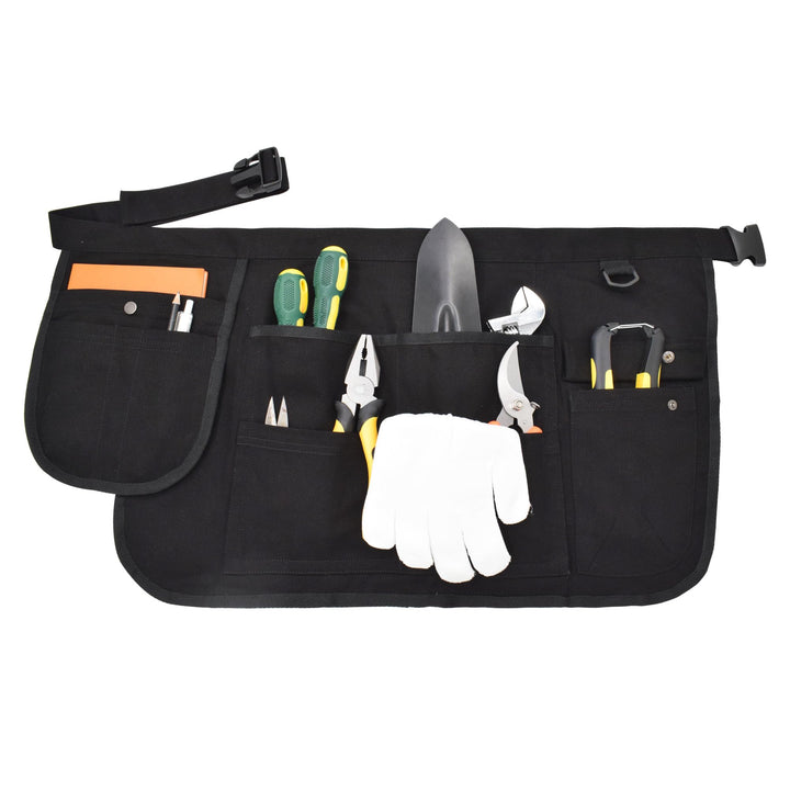 Nanxson Unisex Werkzeugschürze Gartenschürze kurz Segeltuchschürze Schwarz, Schwarz