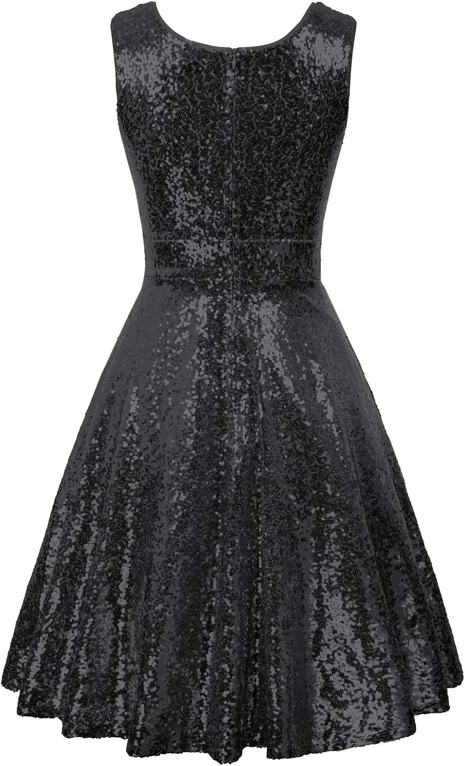 GRACE KARIN Damen Perlen Kleid Knielang Rockabilly Retro Kleider Faltenrock CL061 XL Cl1061-3, XL Cl
