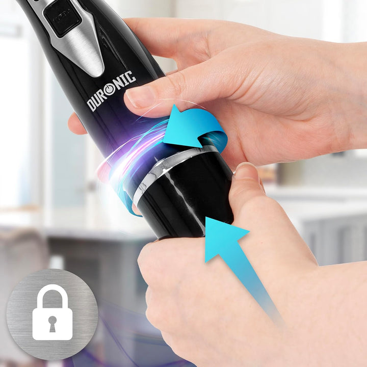 Duronic HB35 Stabmixer elektrisch, Pürierstab 350W, Edelstahl Rührstab, Handrührgerät, Ergonomischer