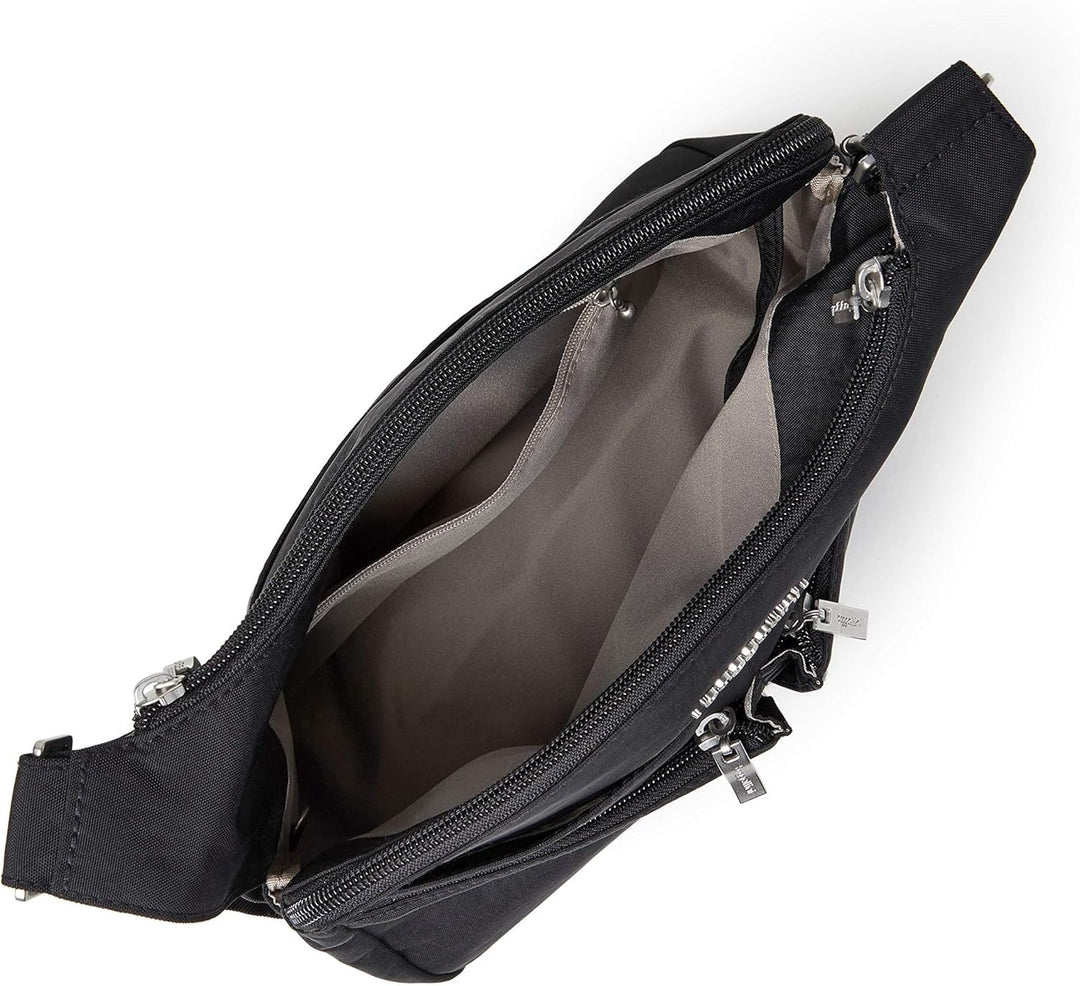 Baggallini Cross-Over-Crossbody-Tasche – leicht, wasserabweisend Schwarz/Sand, Schwarz/Sand
