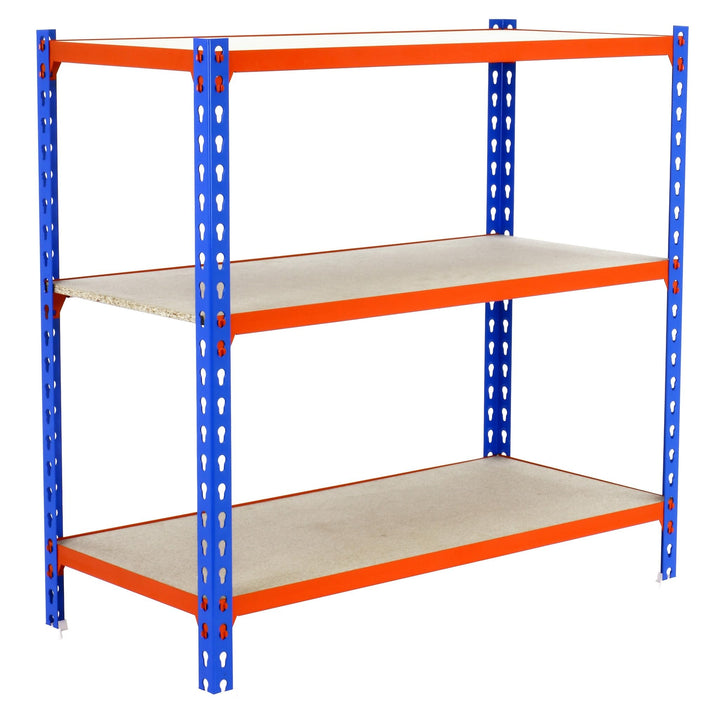 SimonRack Schwerlastregal, Lagerregal, 90x100x30 cm, Metallregal, Kellerregal, Biegestelle 150 kg, 3