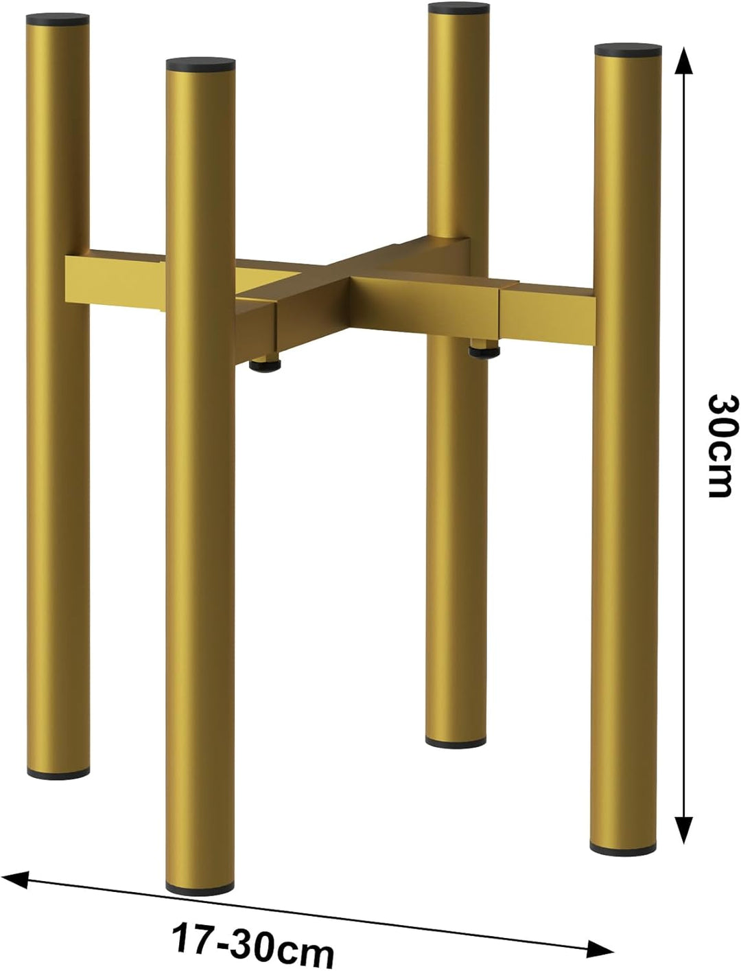 DanDiBo Verstellbarer Pflanzenständer Gold Metall 30 cm Blumenständer 96474 Blumenhocker Verstellbar